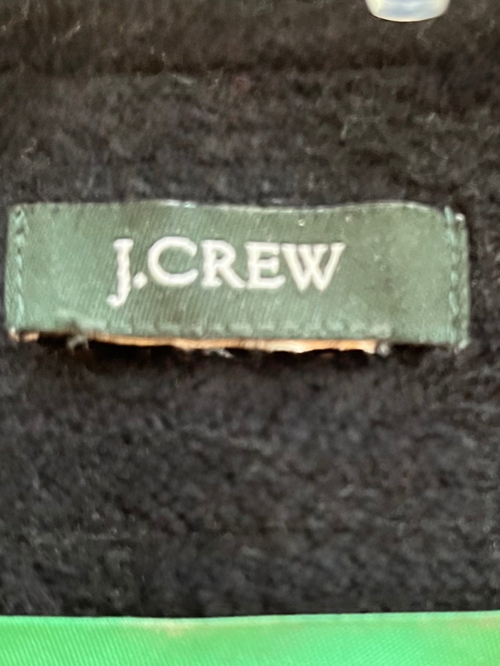 J. Crew Vintage Pippa Peacoat Collarless Wool Blend Black Medium 12 (Modern 6/8) - Picture 4 of 6